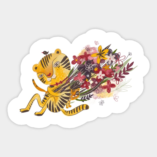 A Happy Tiger Sticker by Krize